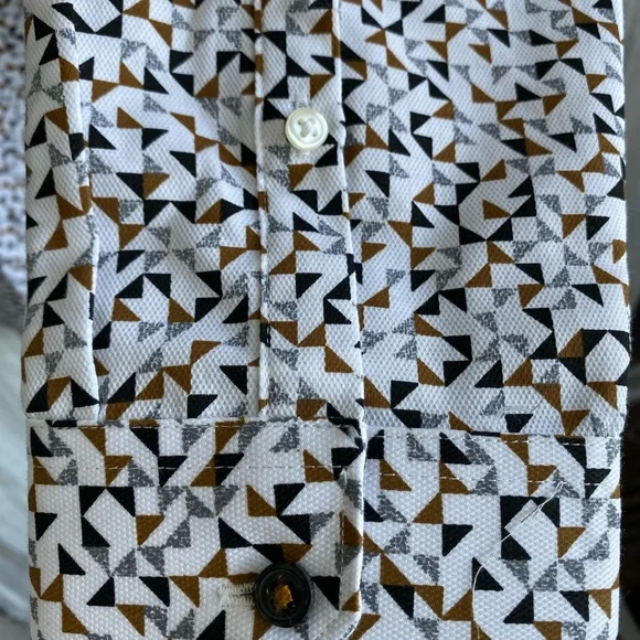 ZARA MENS CASUAL SLIM FIT SHIRT - SIZE MEDIUM, 60% cotton 40% polyester NWOT - Picture 6 of 8